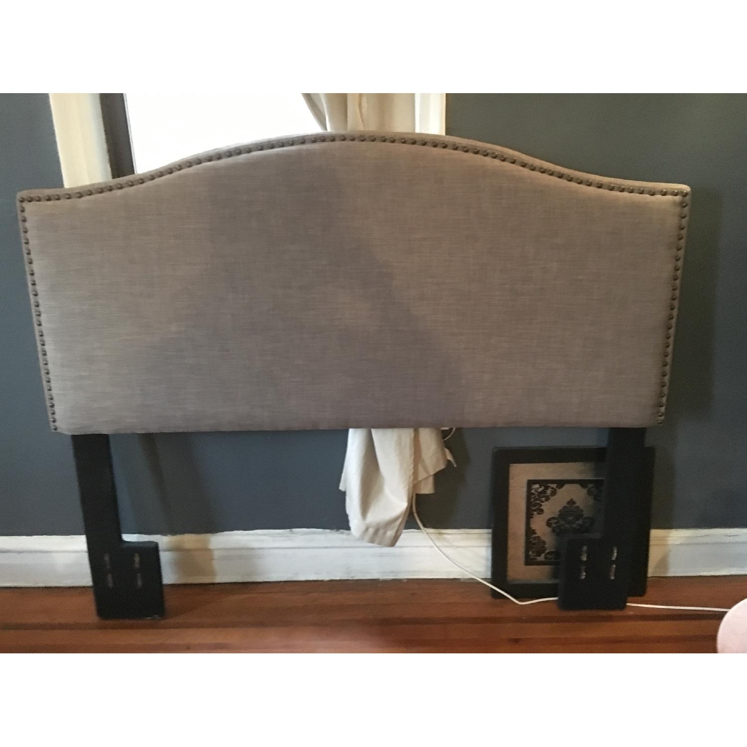 Better Homes and Gardens Gray Upholstered Headboard AptDeco