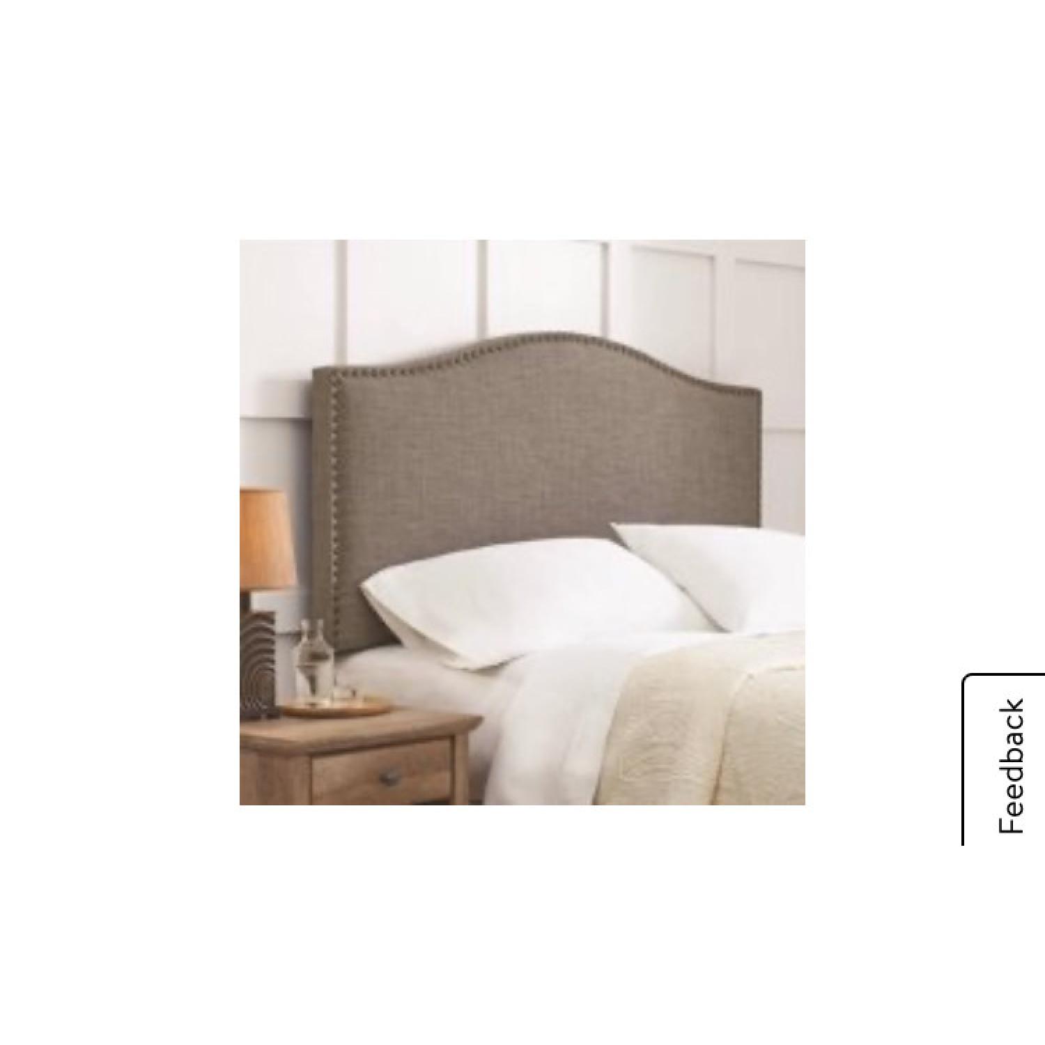 Better Homes and Gardens Gray Upholstered Headboard AptDeco