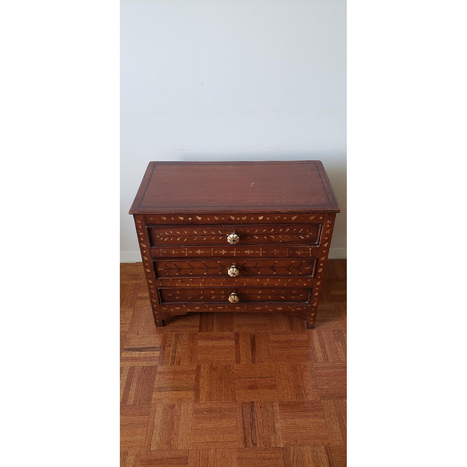Solid Wood 3-Drawer End Table - image-1