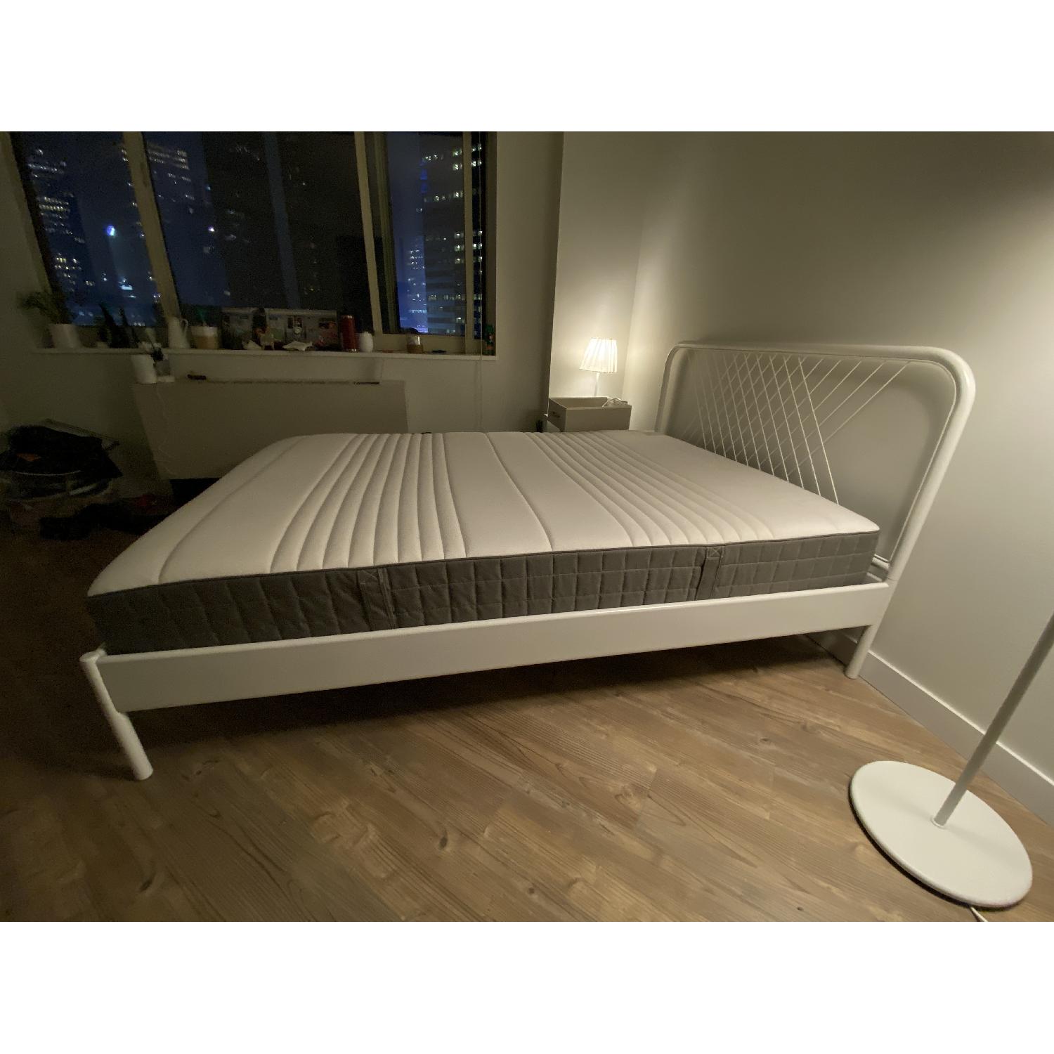Ikea White Metal Full-Size Bed - image-2