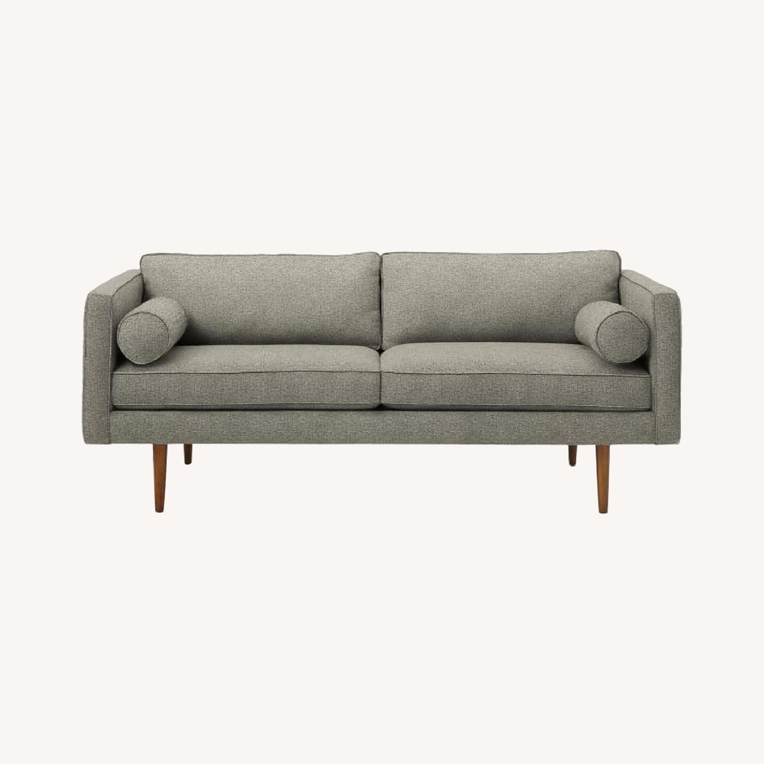 West Elm Monroe Mid Century Grey Sofa AptDeco