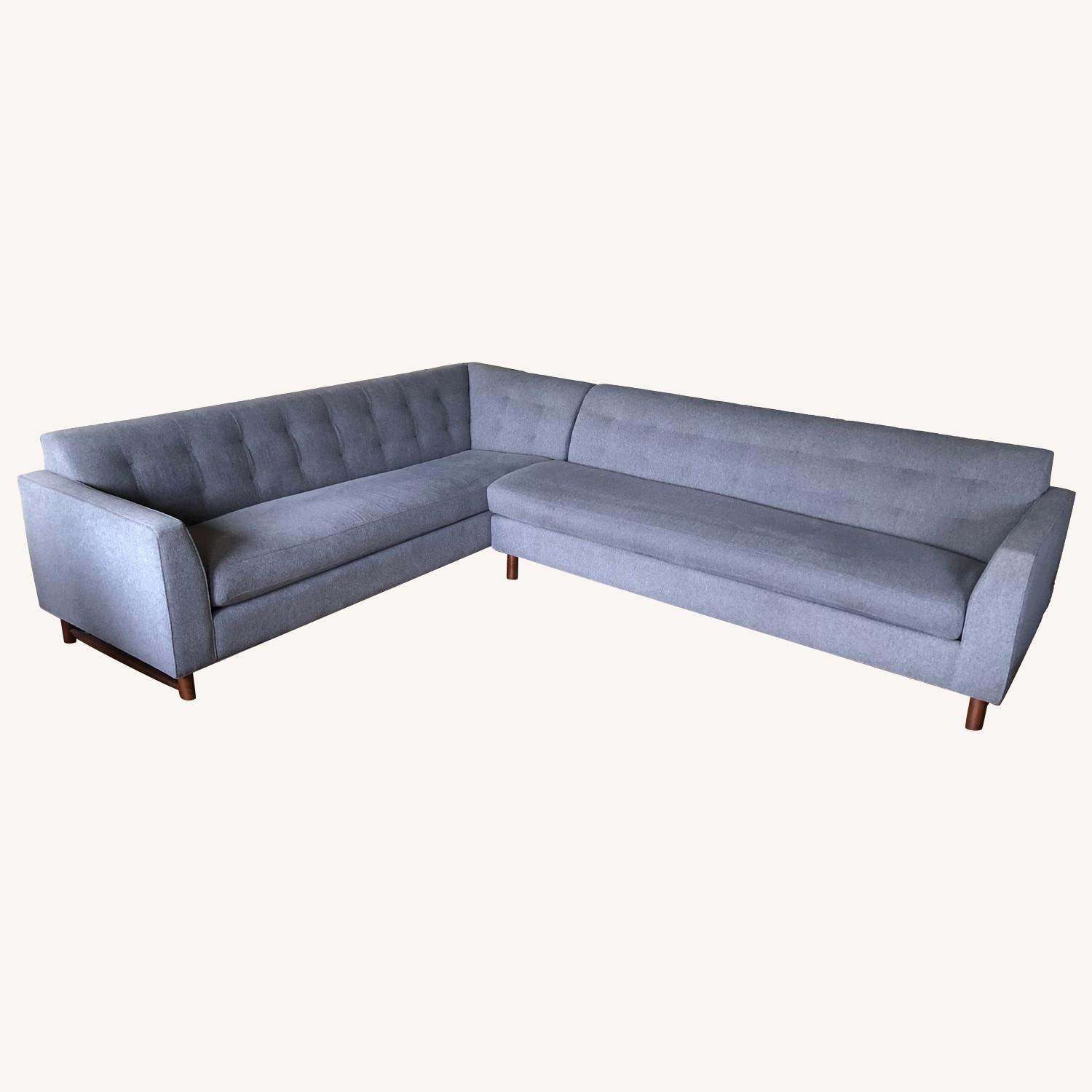 Dwell Studio Tufted Corner Sectional Sofa AptDeco