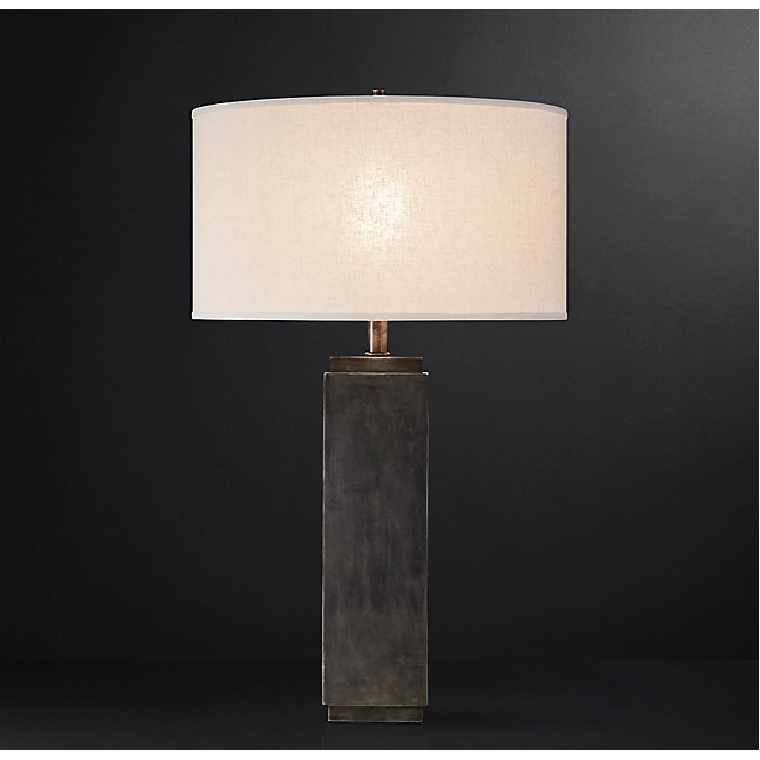 Restoration Hardware Rectangular Column Table Lamps - image-4