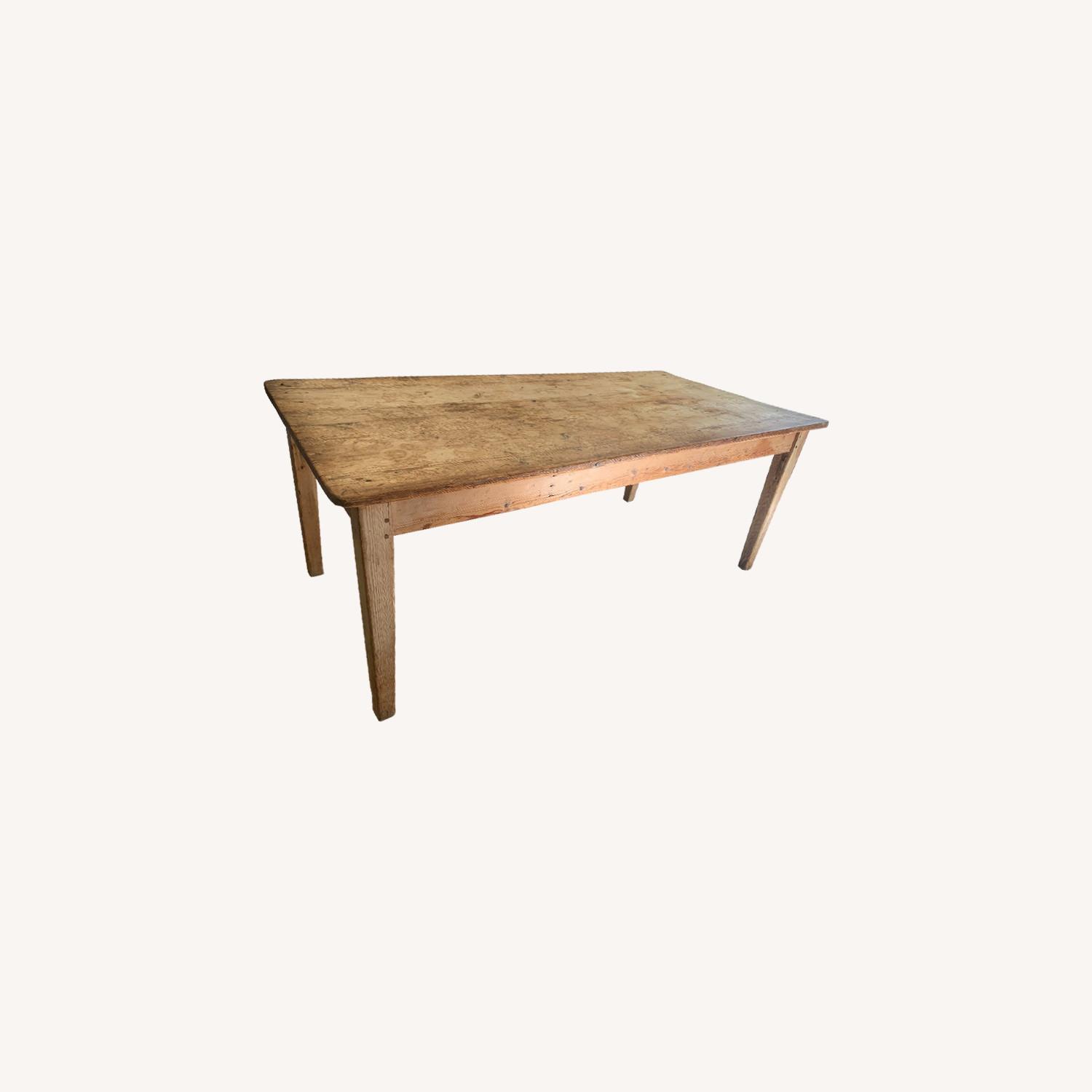 Vintage Pine Farm-Style Dining Table - AptDeco