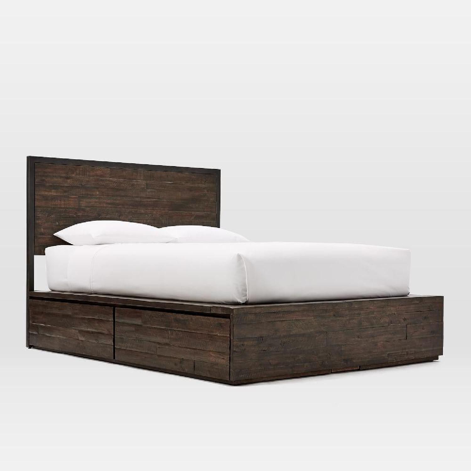 West Elm Logan Industrial Storage Bed in Smoked Brown - image-8