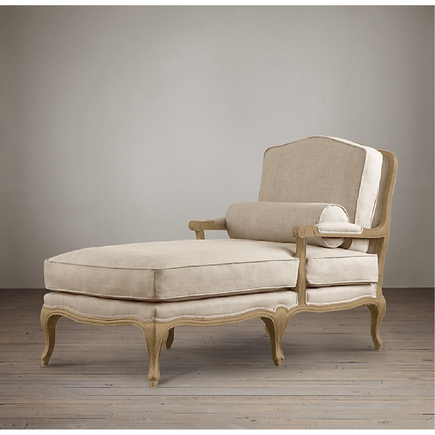 Restoration Hardware Toulouse Chaise in Weathered Oak - image-8