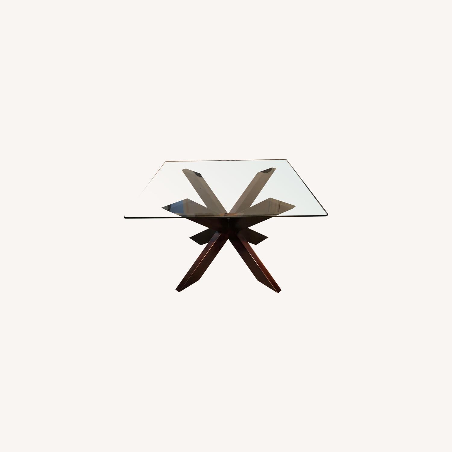 West Elm Glass Coffee Table AptDeco