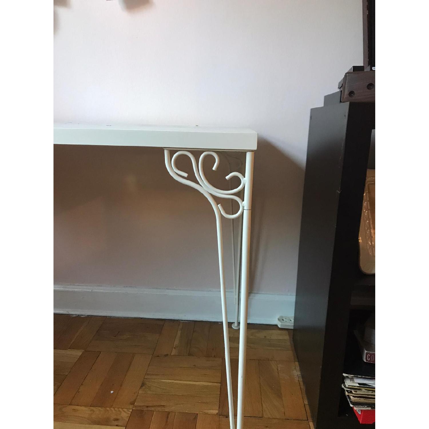 Ikea White Metal Table/Desk/Vanity - image-2