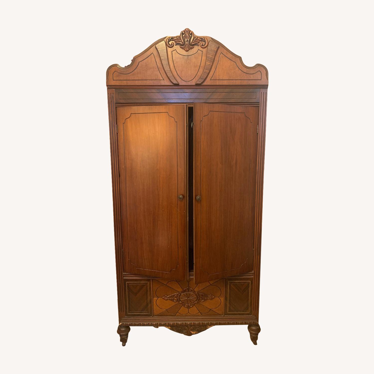 Antique Cedar Lined Wardrobe AptDeco