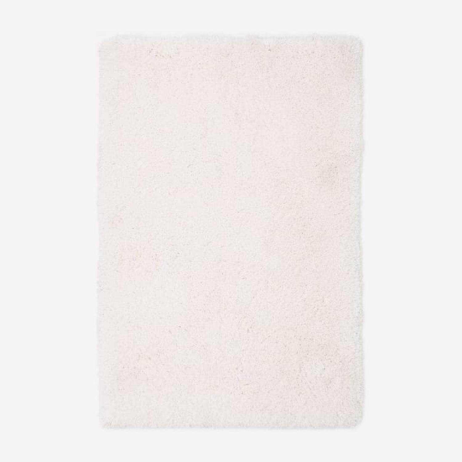 West Elm White Cozy Plush Rug AptDeco