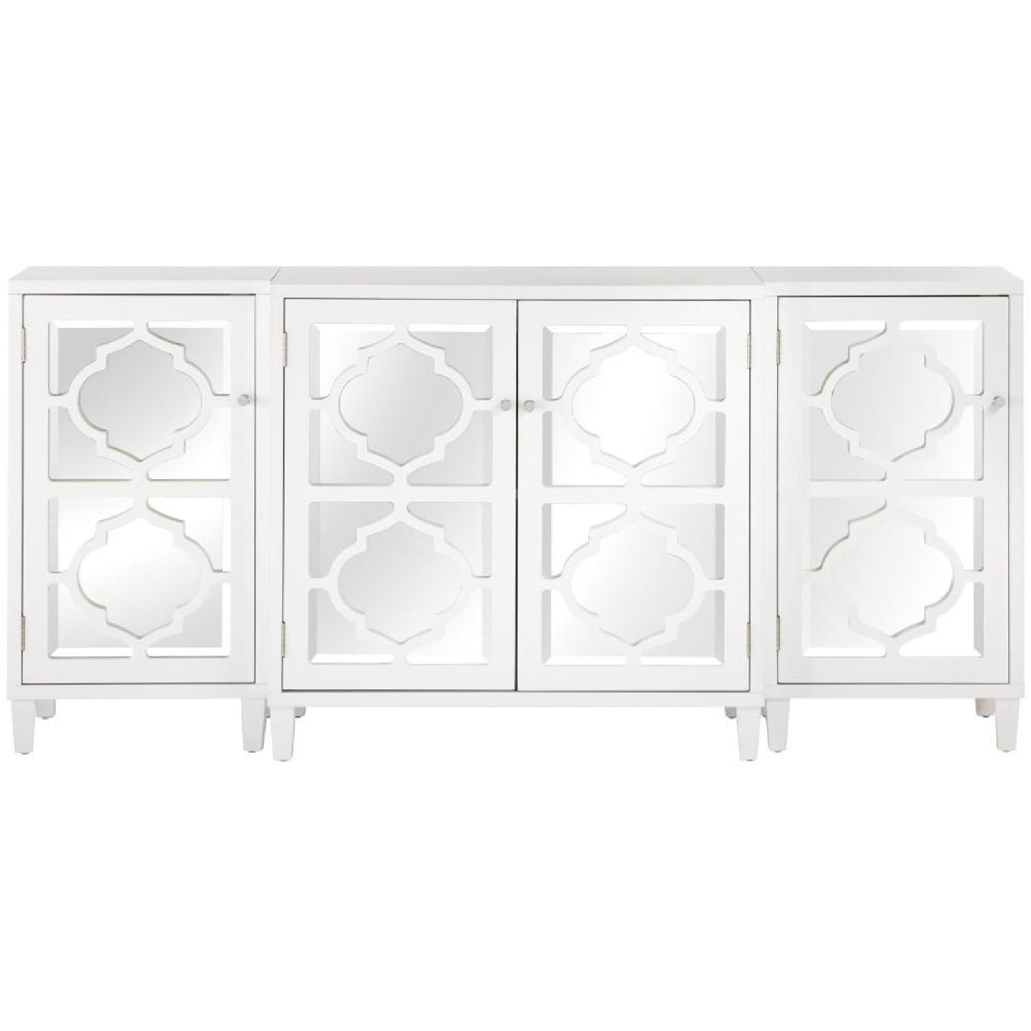Home Decorator's Collection White Mirrored Console Table - image-0
