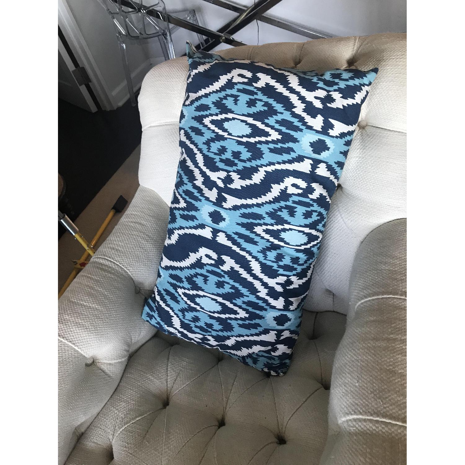 Pottery Barn-like set of three blue throw pillows! - image-2