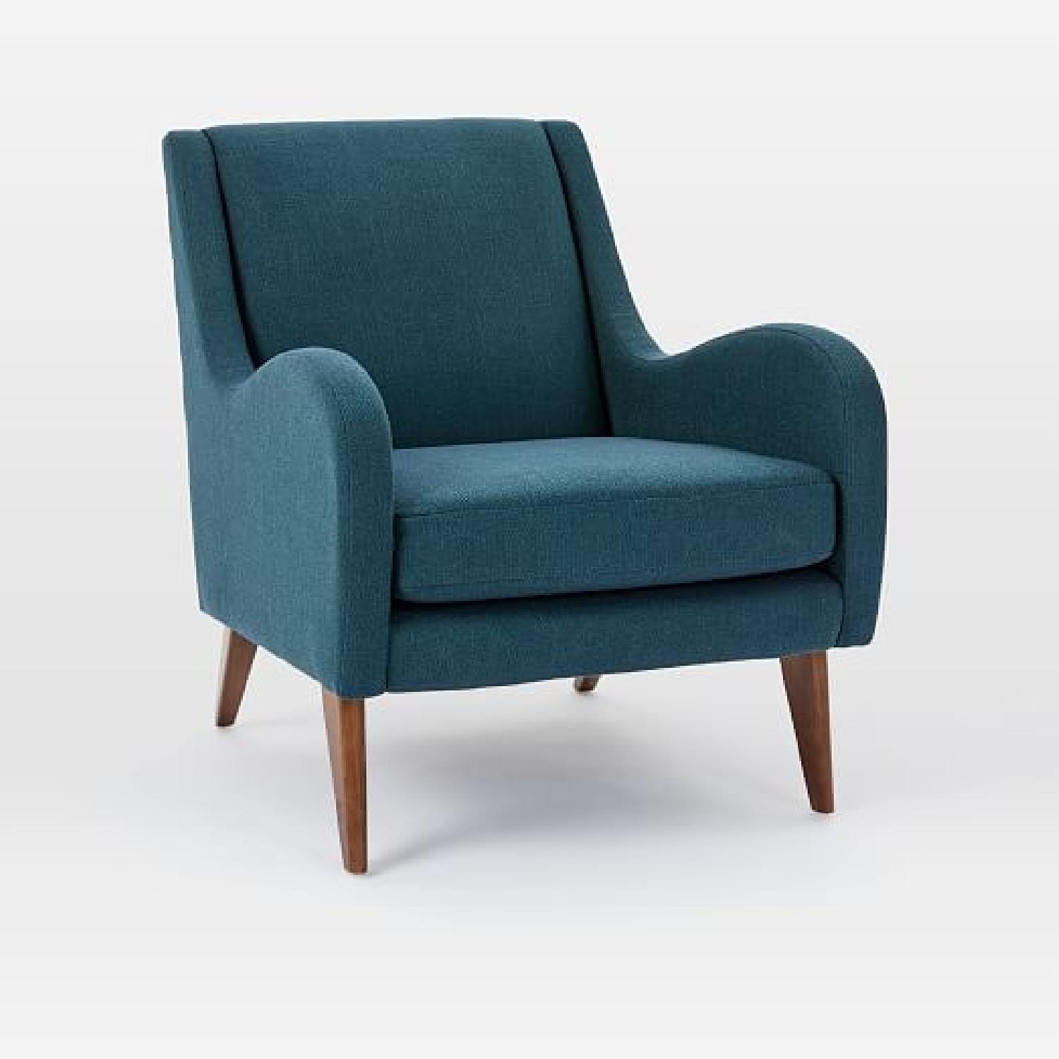 West Elm Sebastian Teal Chair - image-4