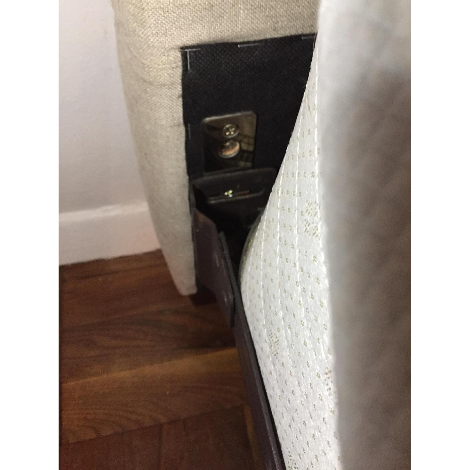 Pottery Barn Tufted Tall Linen Upholstered Headboard - image-5