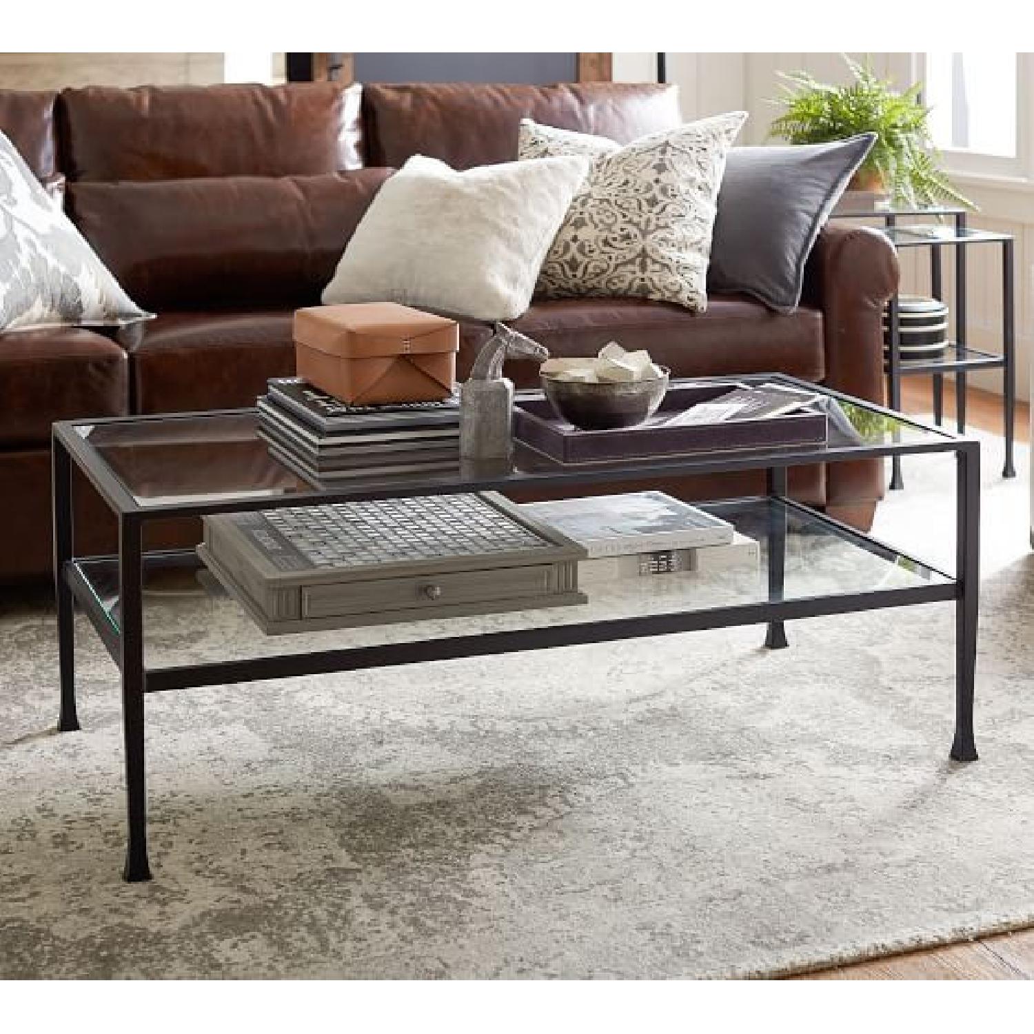 Pottery Barn Modern Glass Coffee Table - image-4