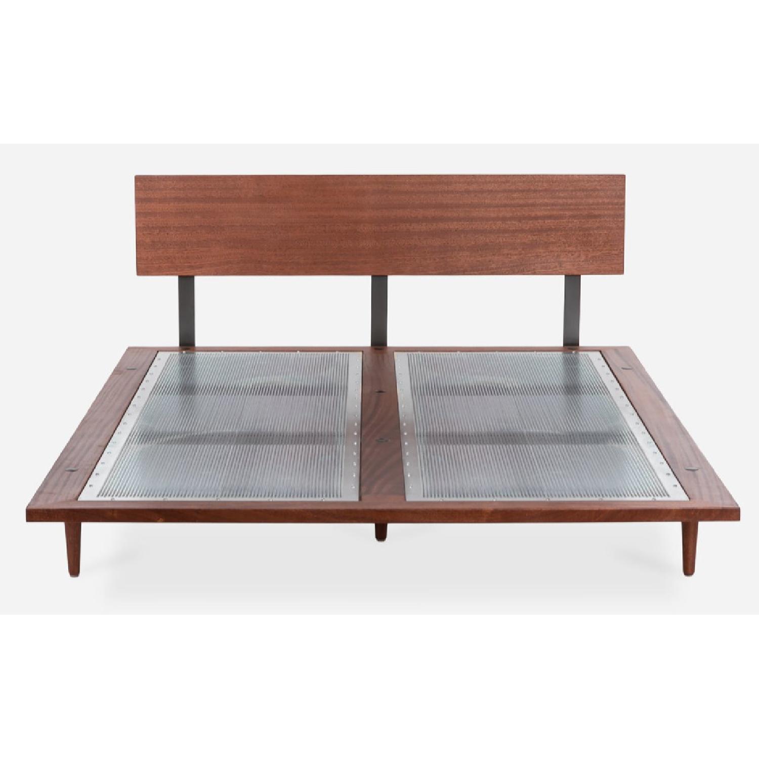 Modernica Solid Wood Queen Bed Frame in Walnut - image-0