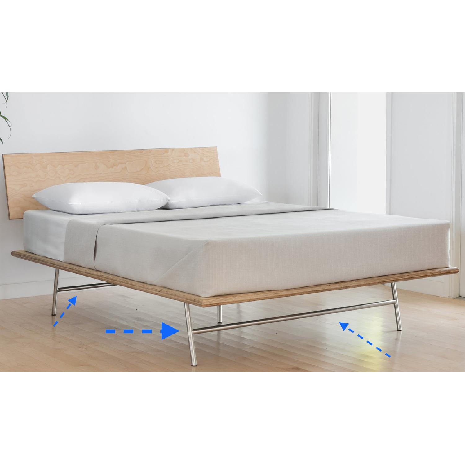 Modernica Solid Wood Queen Bed Frame in Walnut - image-2