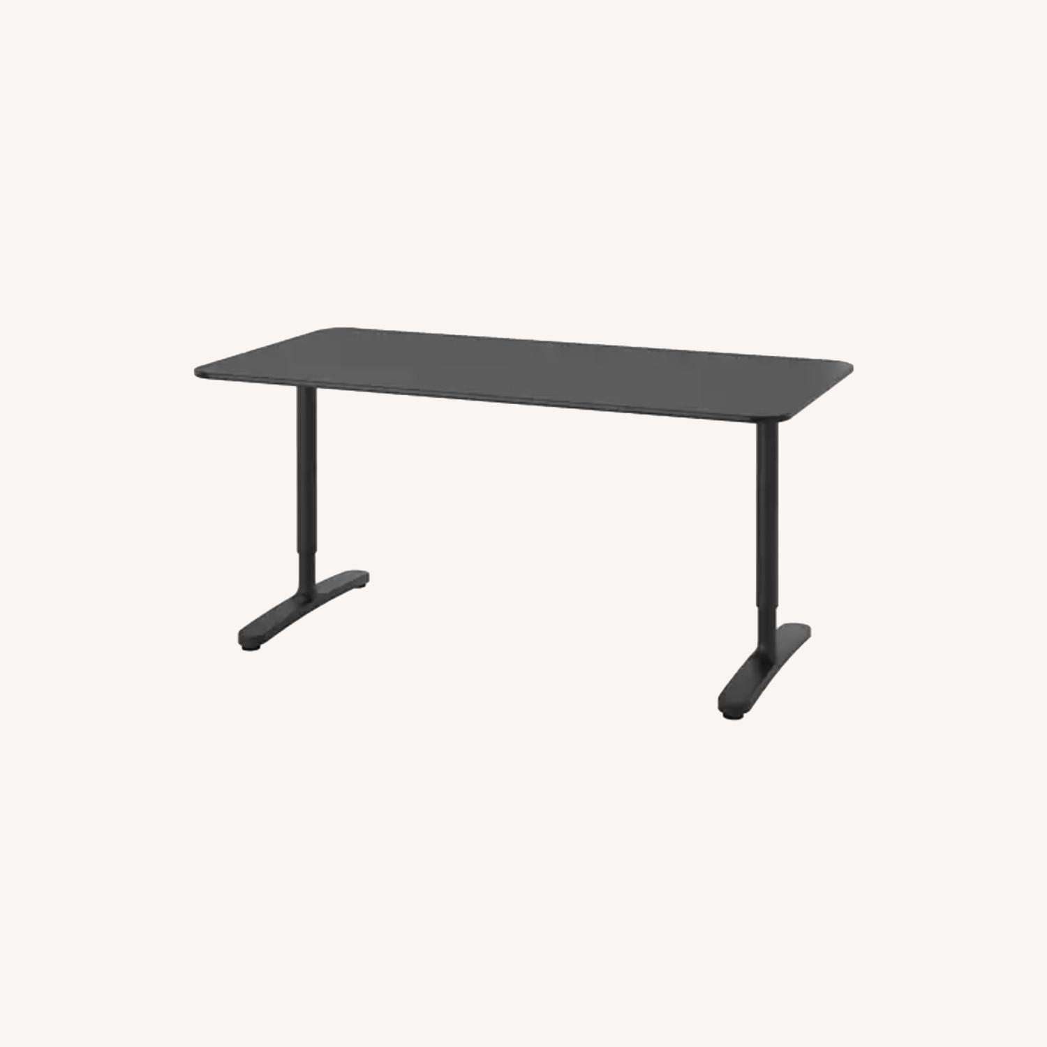 Ikea Bekant Desk in Black Stained Ash Veneer - image-0