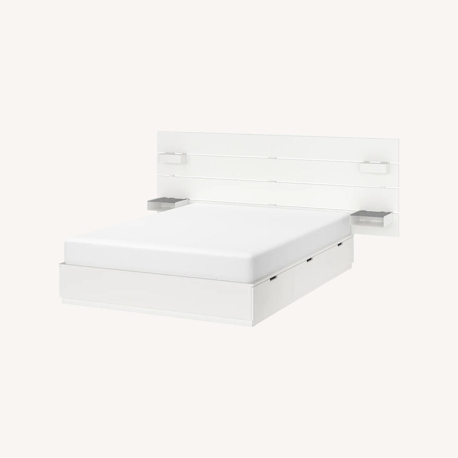 Ikea Nordli Bed w/ Headboard & Storage AptDeco