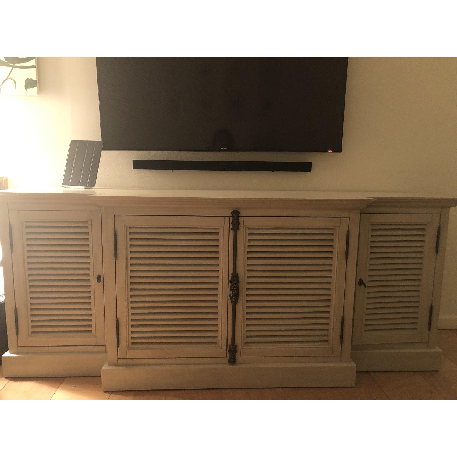Restoration Hardware Shutter Door Media Console AptDeco