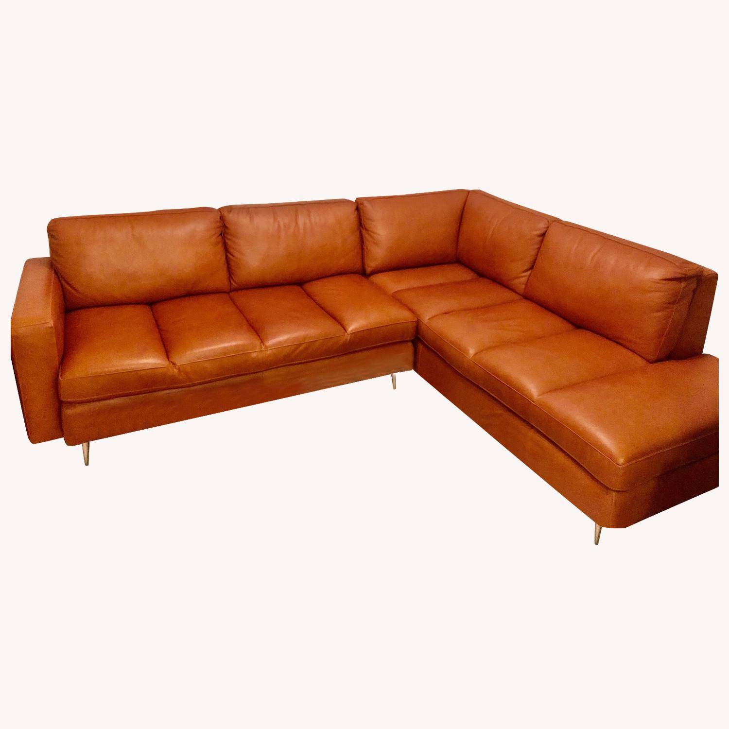 Bloomingdale's Leather 2Piece Sectional Sofa AptDeco