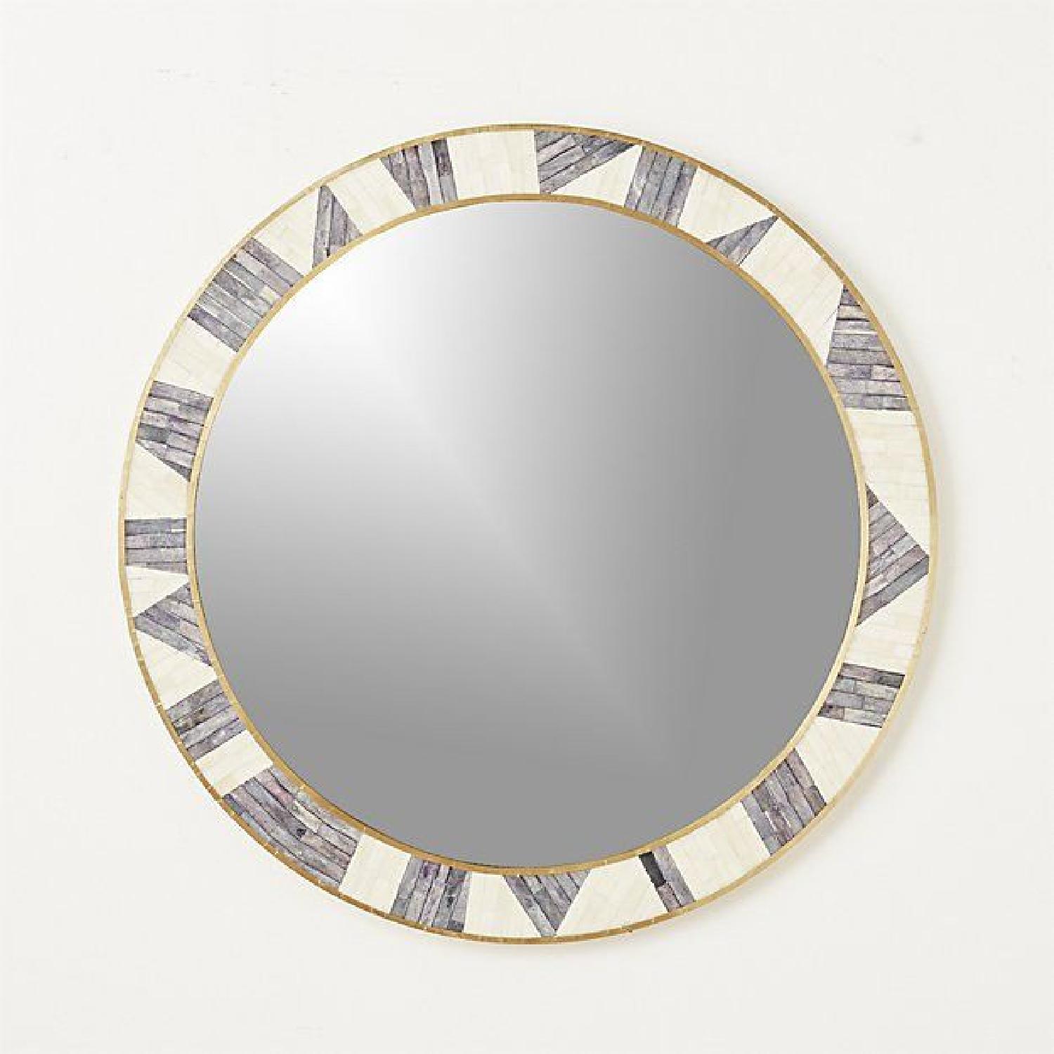 CB2 Grace Bone Inlay Mirror - image-4