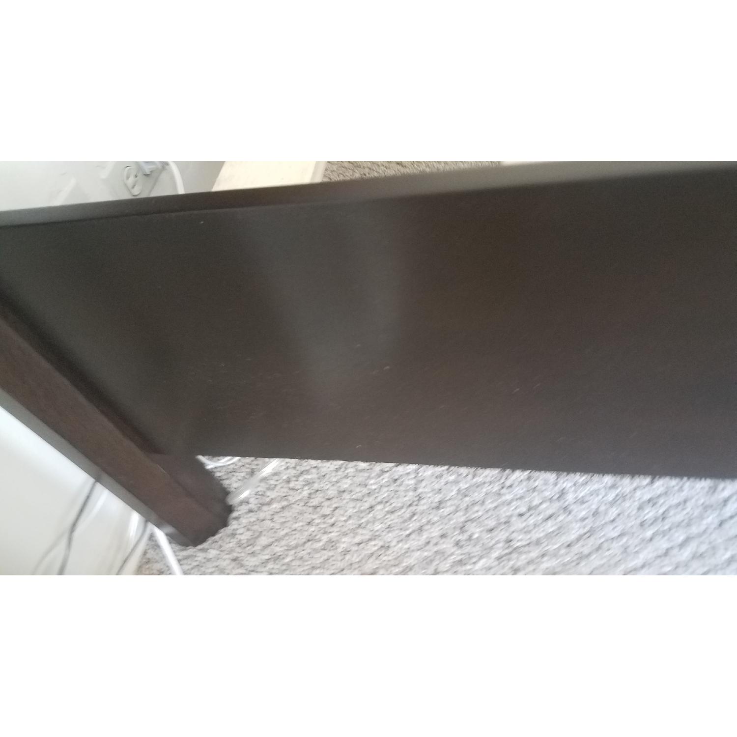 Raymour & Flanigan Merlot Wood Bed w/ Tufted Headboard - image-2