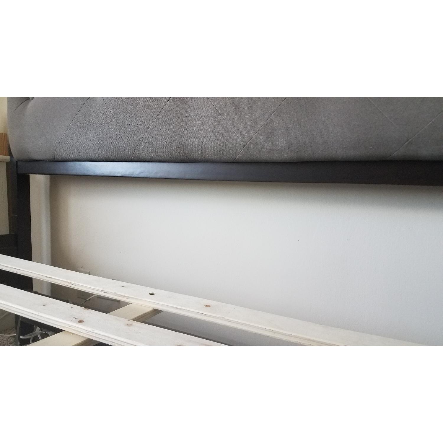 Raymour & Flanigan Merlot Wood Bed w/ Tufted Headboard - image-11