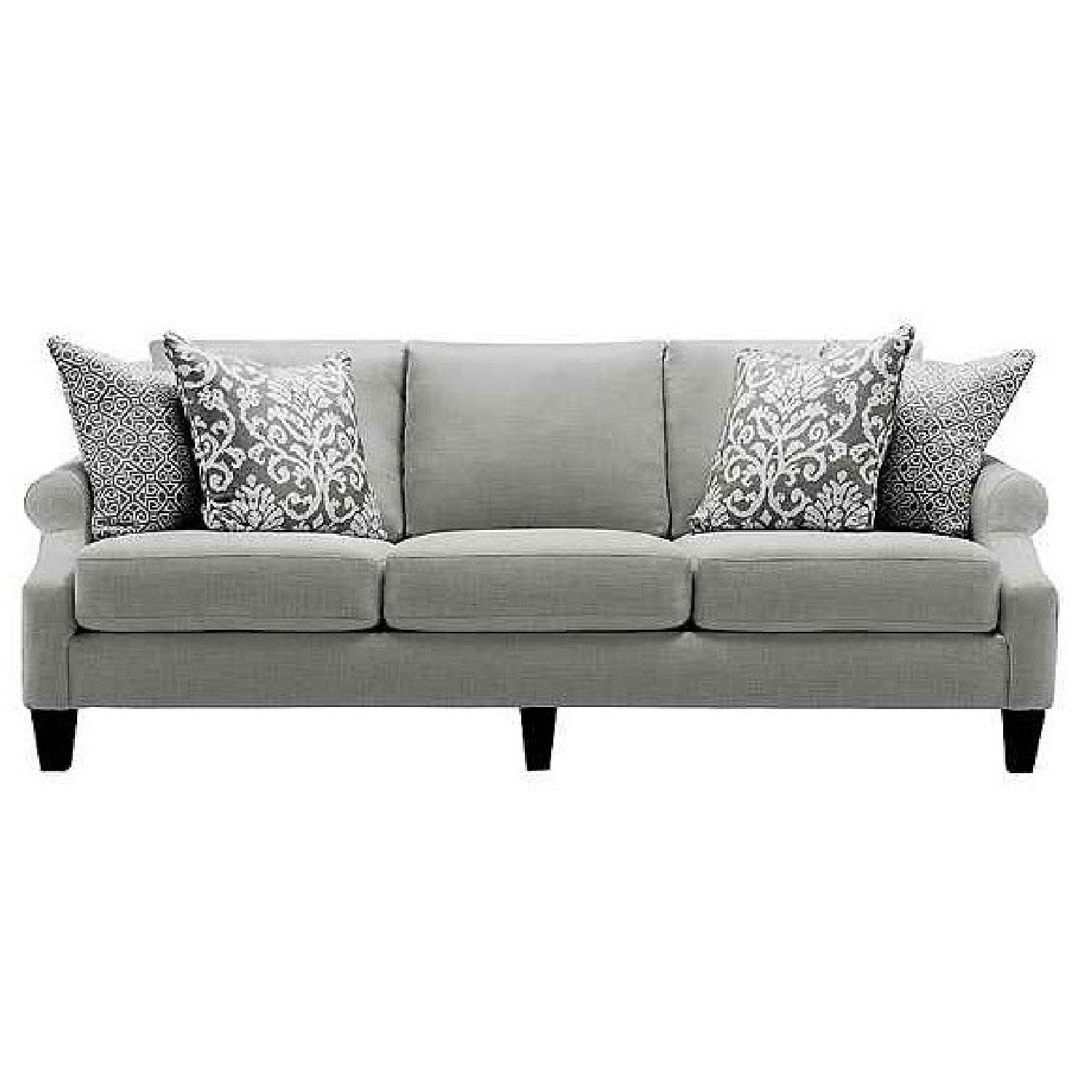 Raymour & Flanigan Anastasia Grey Sofa AptDeco