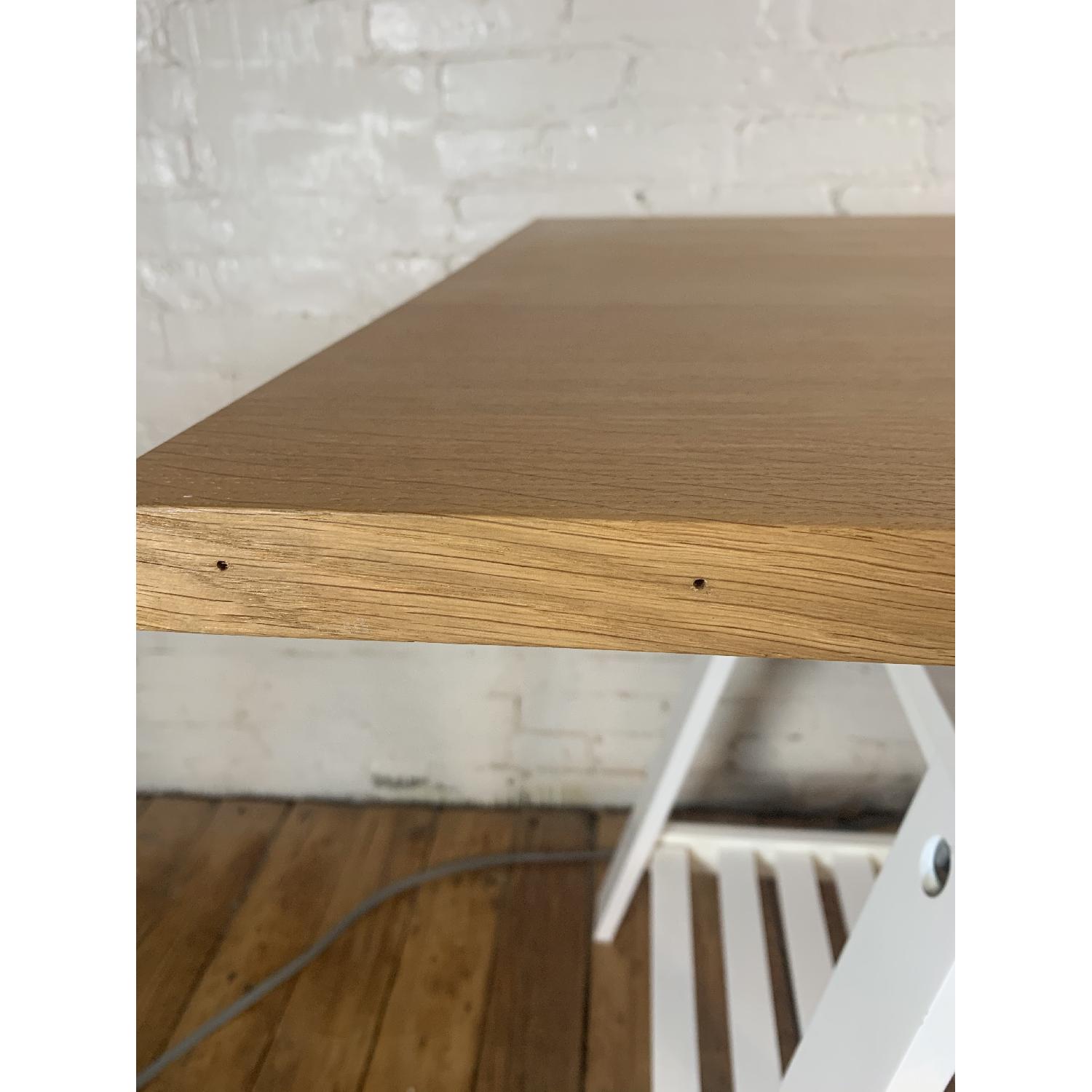 Wooden Desk w/ White Trestle Legs - image-3