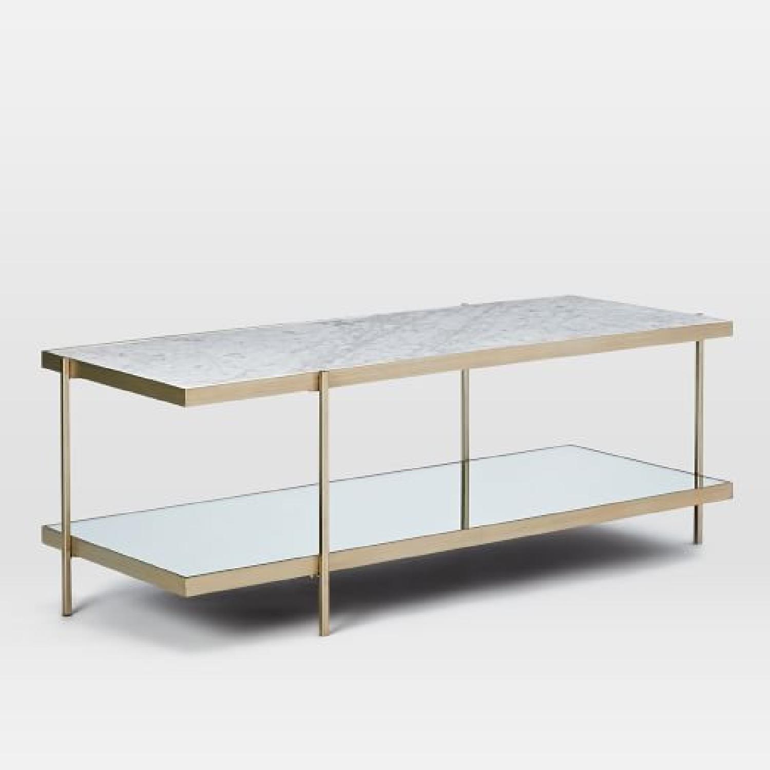 West Elm Marble & Glass Coffee Table - image-4