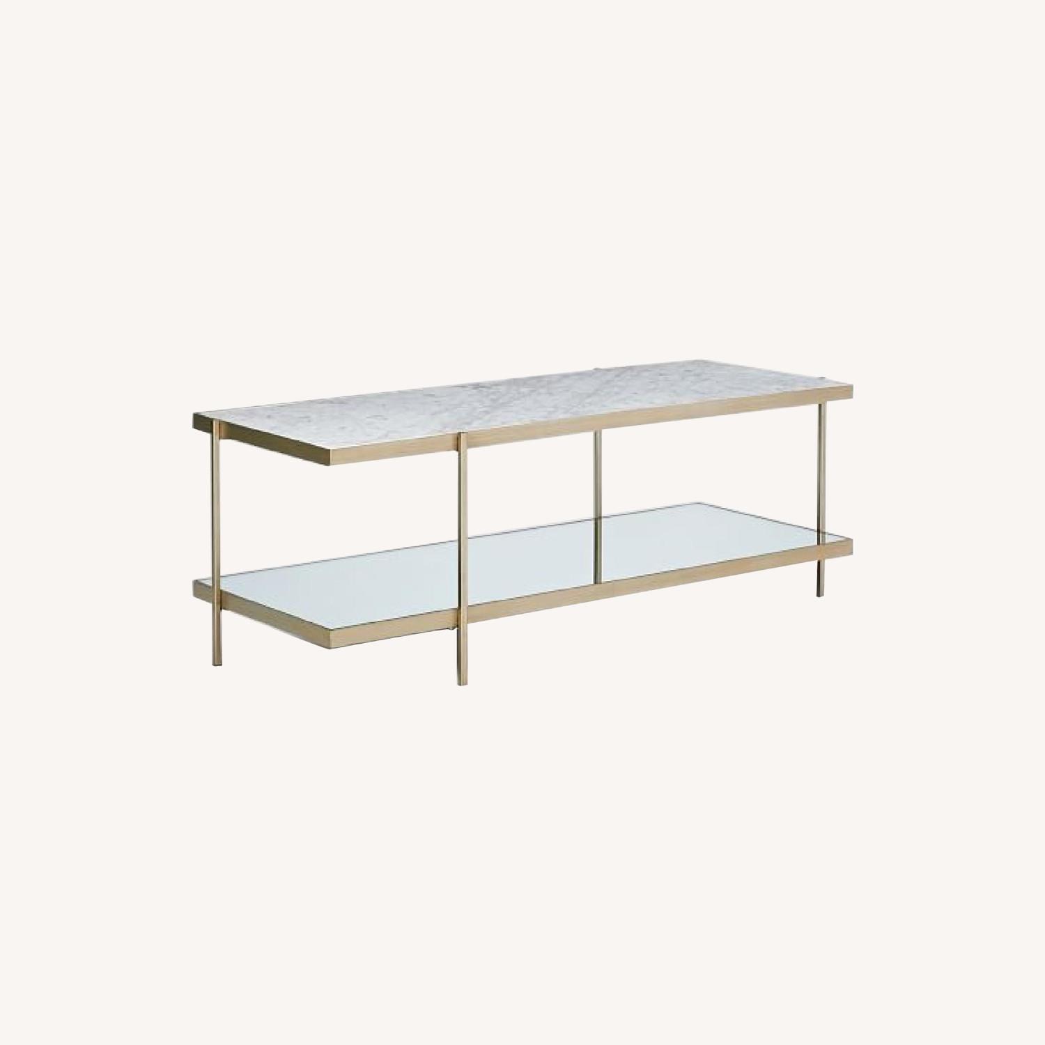 West Elm Marble & Glass Coffee Table AptDeco