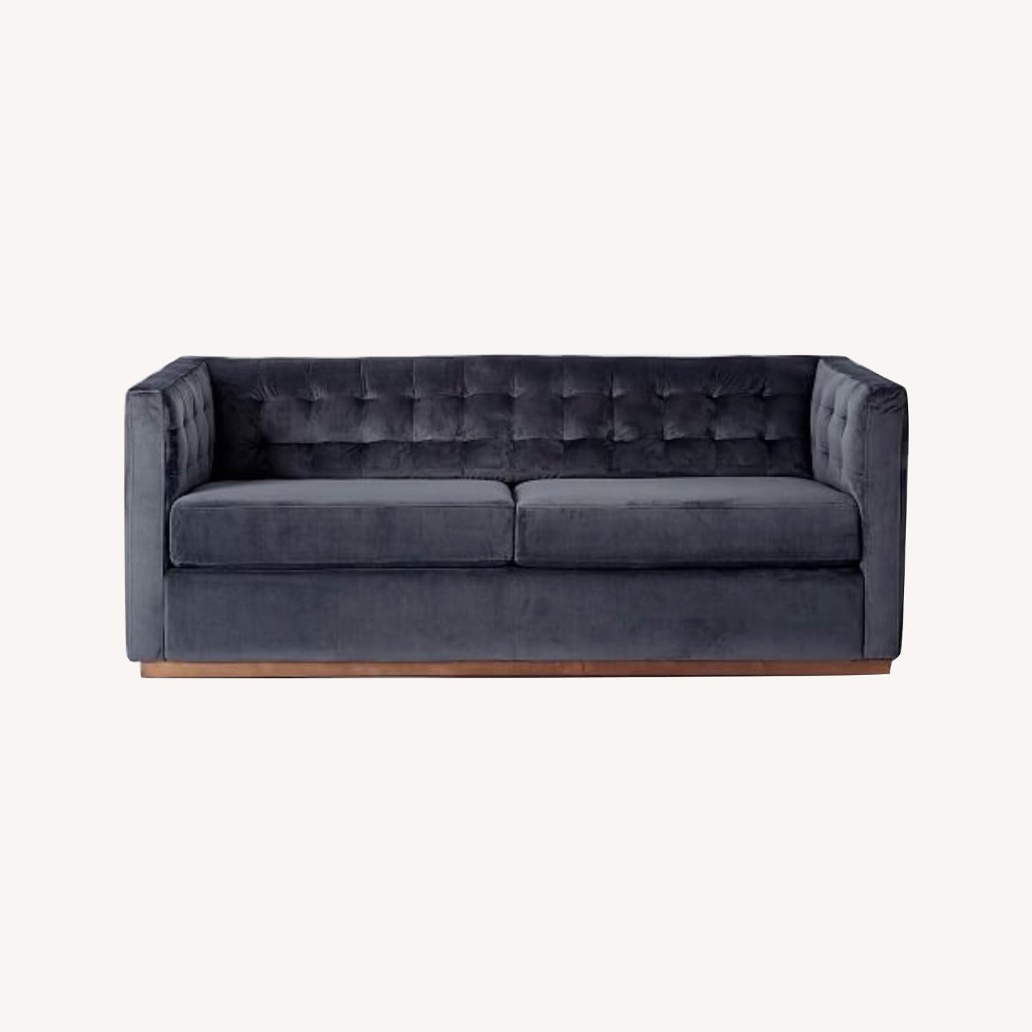 West Elm Velvet Rochester Sofa AptDeco