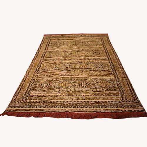 Used Kilim Rugs Handmade Moroccan Silk Kilim Rug for sale on AptDeco