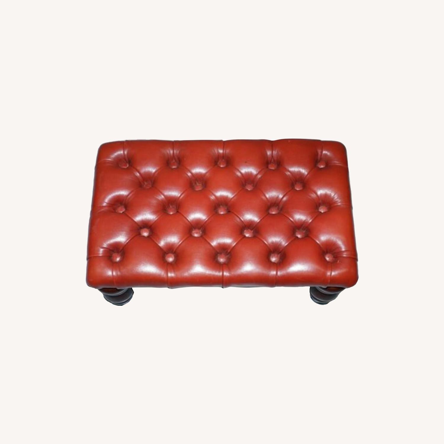 Vintage Handcrafted Oxblood Chesterfield Footstool - image-0