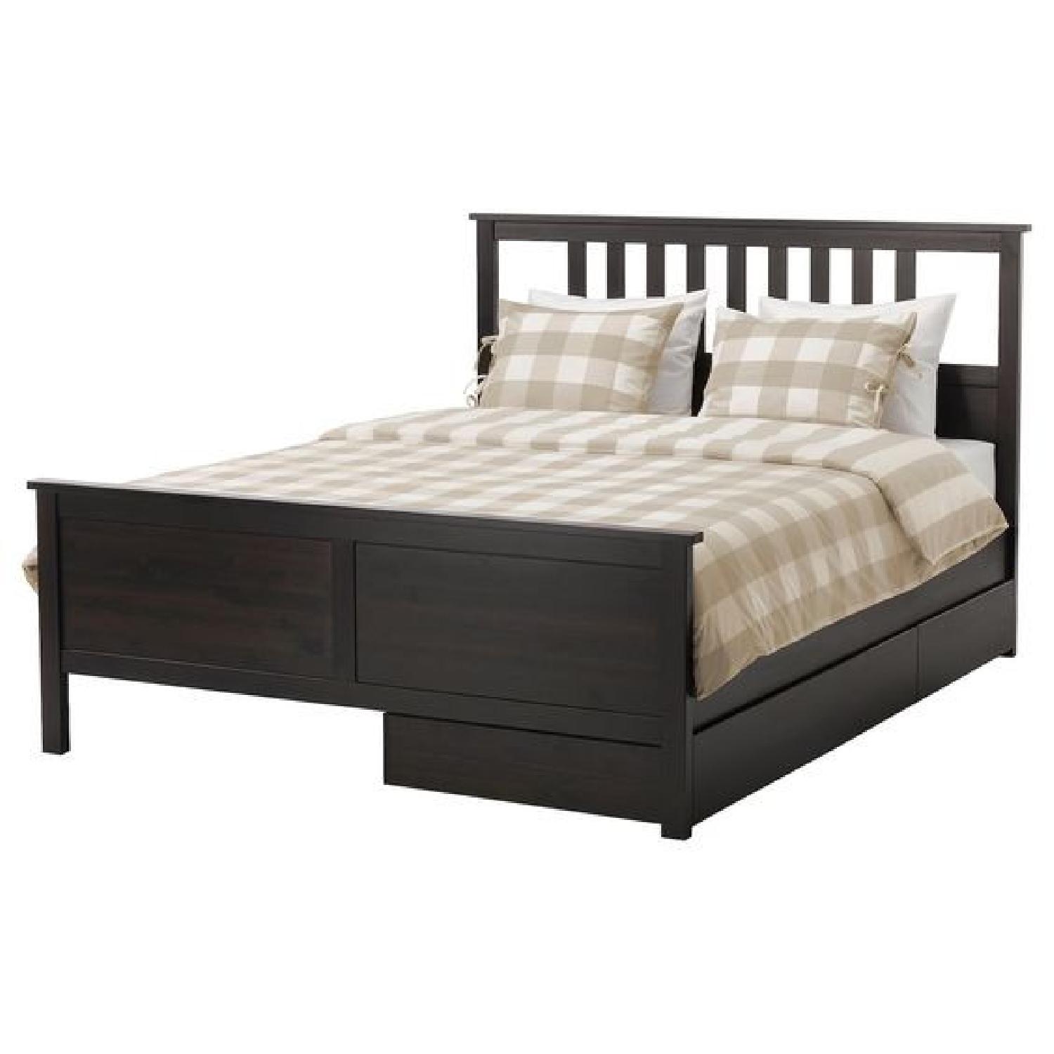 Ikea Hemnes Full Size Bed w/ 2 Storage Boxes - AptDeco