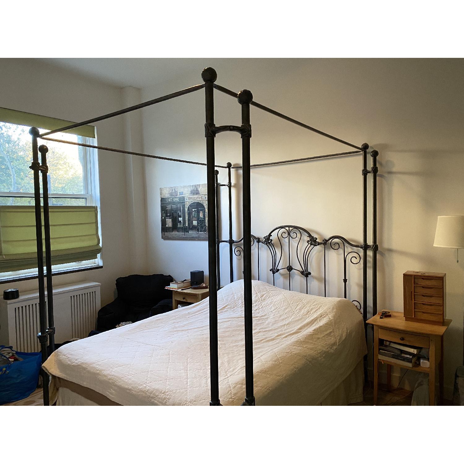 Metal Four-Poster Canopy Queen Bed - image-5