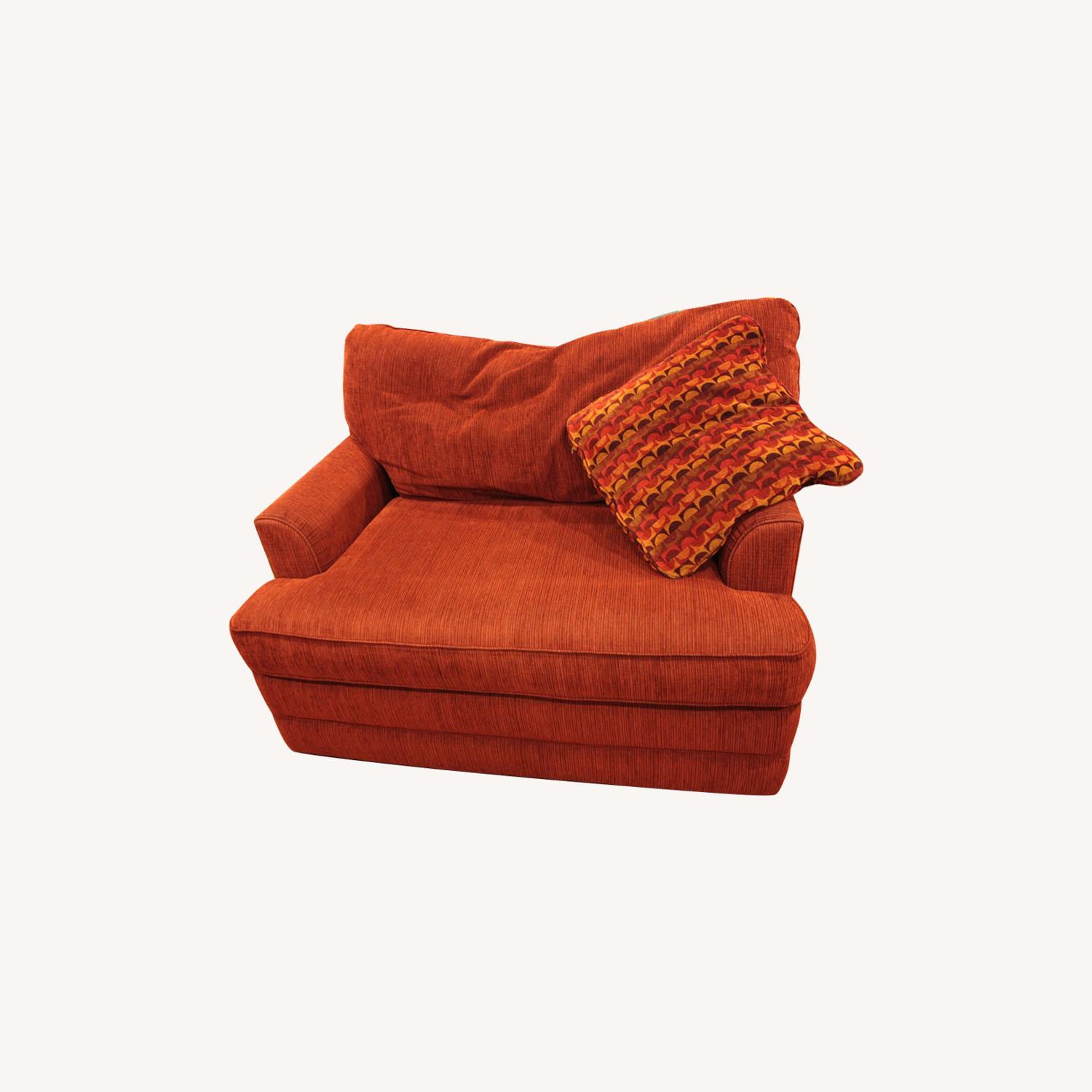 LaZBoy Velvet Full Sleeper Sofa AptDeco