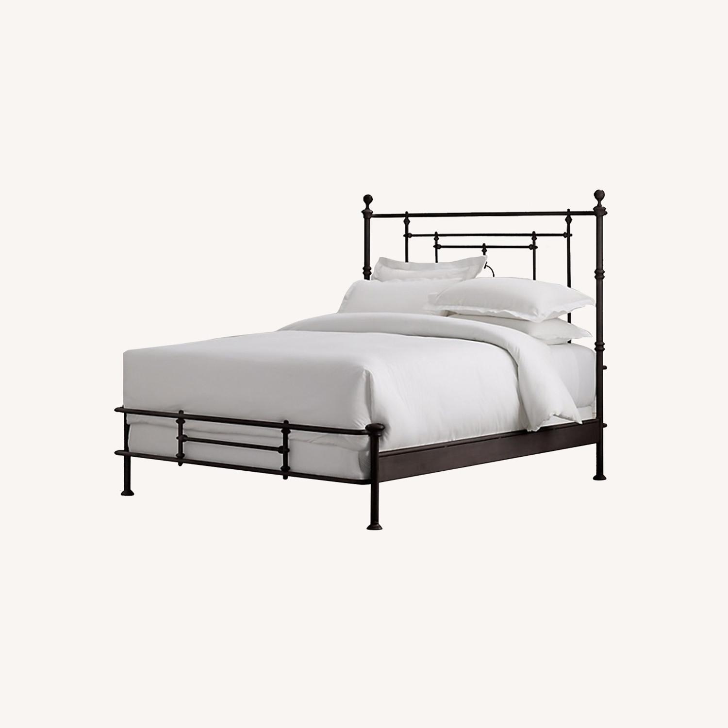 Restoration Hardware 19TH C. QUATREFOIL IRON BED King AptDeco