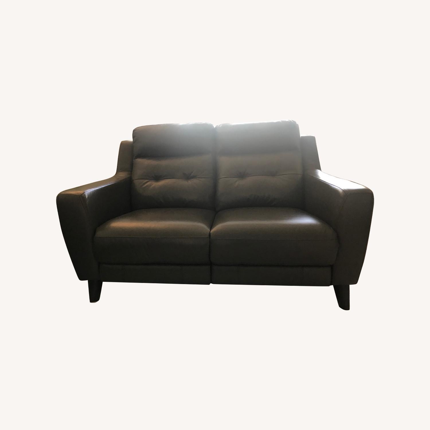 Bob's Leather 2-Seater Reclining Sofa - image-0