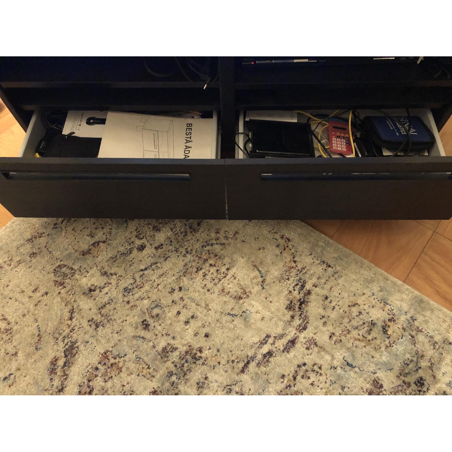 Ikea Black TV Stand w/ Storage - image-4