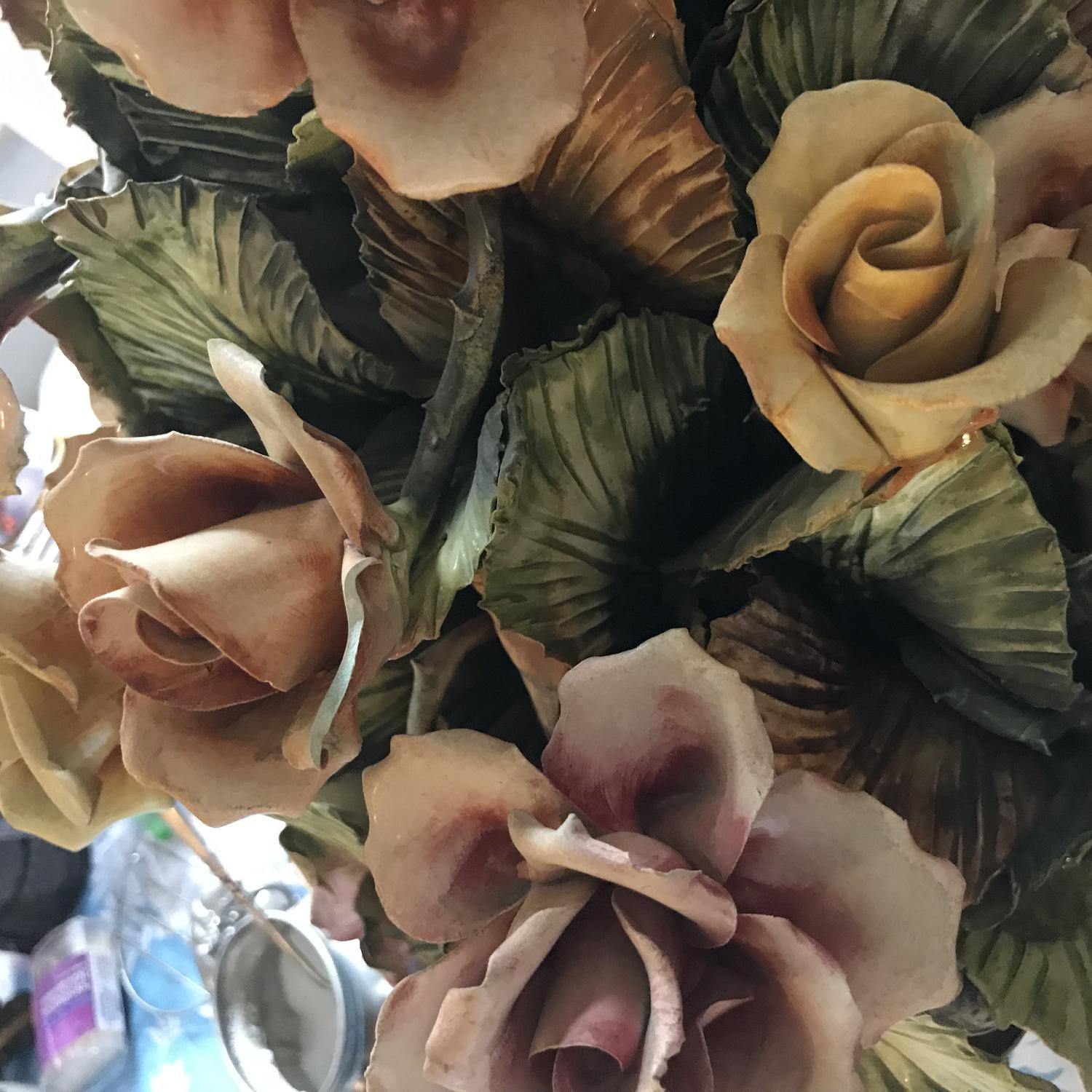 Vintage Capodimonte Porcelain Flower Basket - image-8