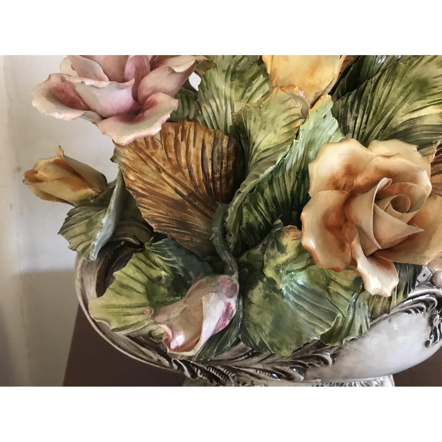 Vintage Capodimonte Porcelain Flower Basket - image-16