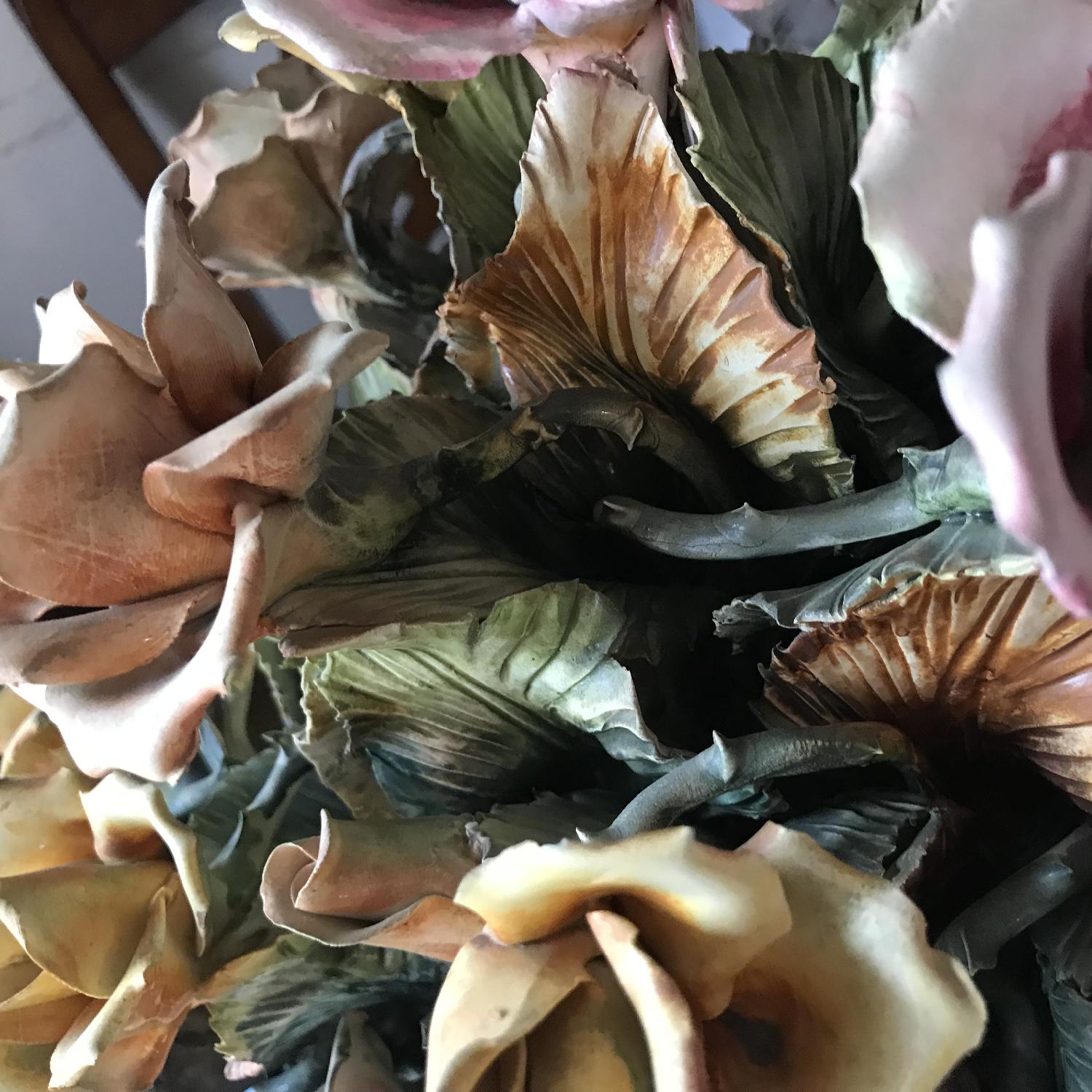 Vintage Capodimonte Porcelain Flower Basket - image-11