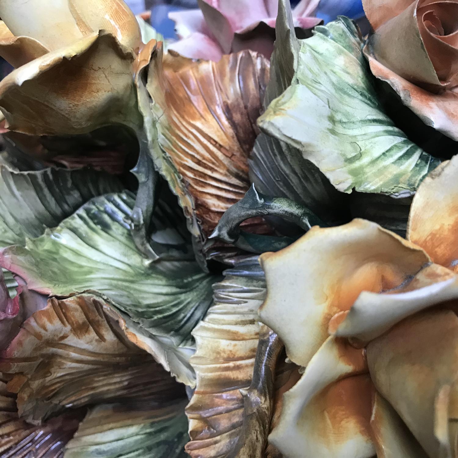 Vintage Capodimonte Porcelain Flower Basket - image-13