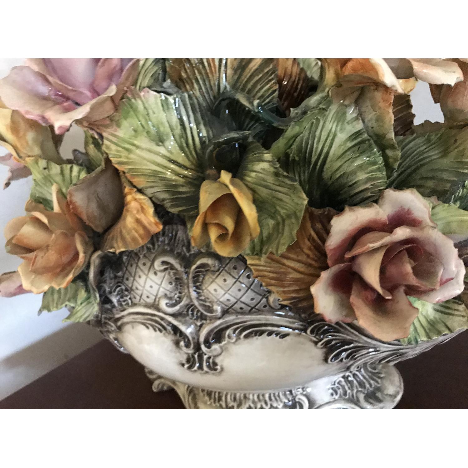 Vintage Capodimonte Porcelain Flower Basket - image-20