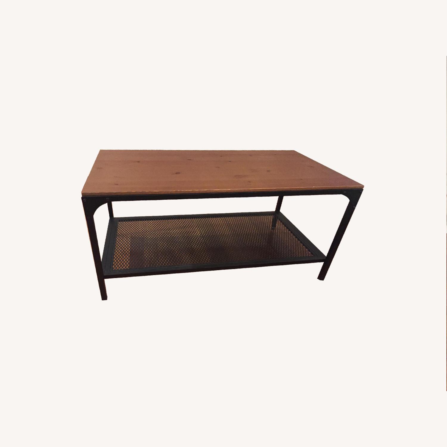 Ikea Industrial Dark Wood Coffee Table - image-4
