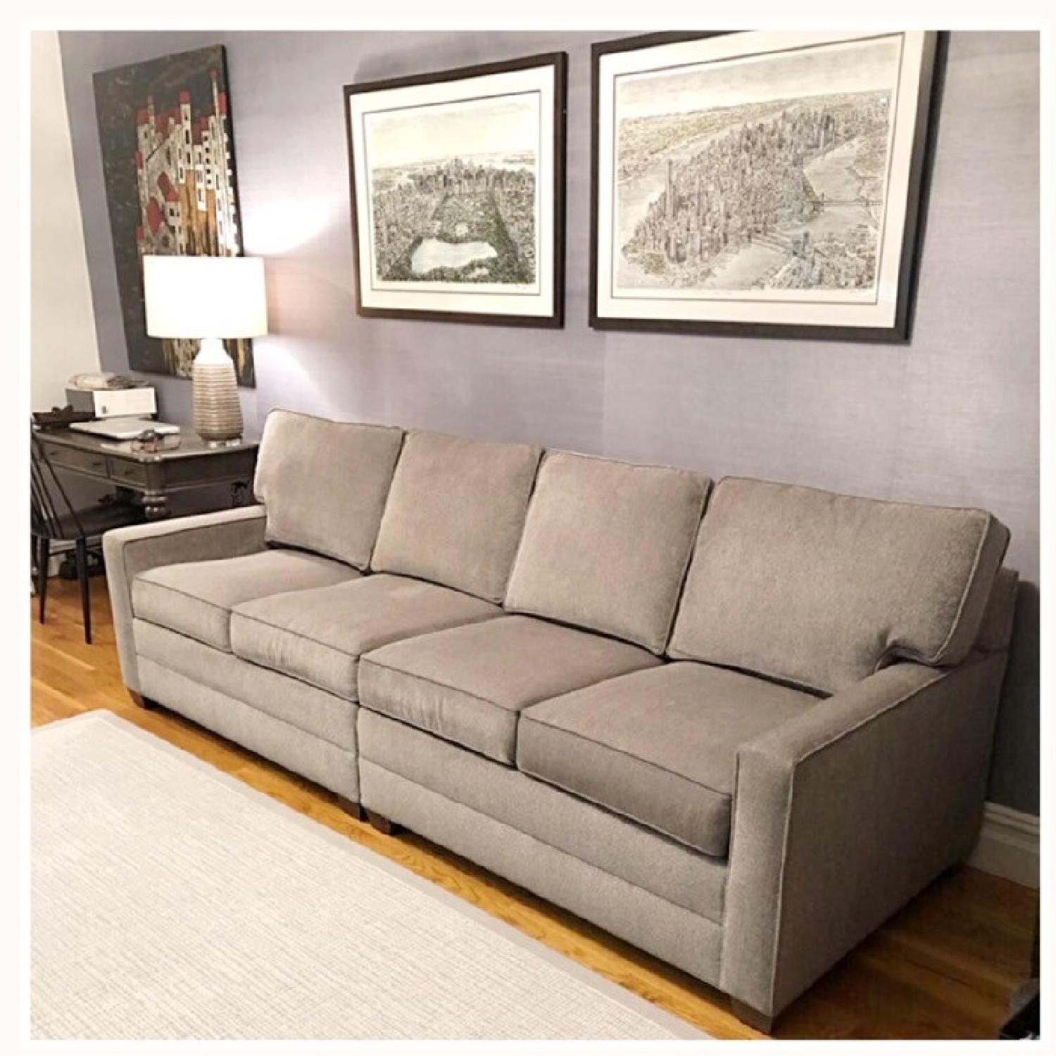 Ethan Allen Grey Sectional Sofa - image-2