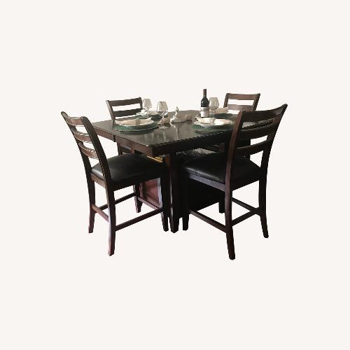 Rooms To Go 7-Piece Dining Set w/ Built-in Leaf & Storage