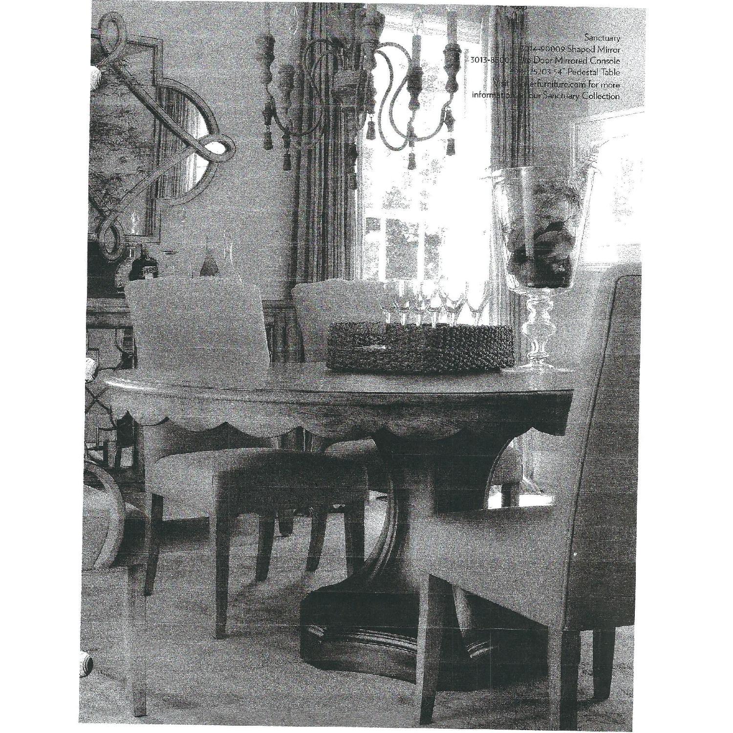 Hooker Sanctuary Pedestal Extension Dining Table w/ 4 Chairs - image-3